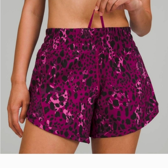 Major ISO, lululemon track that magenta cheetah print shorts. - Picture 5 of 5
